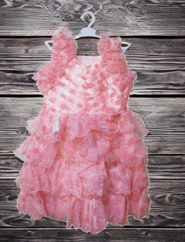 Printed Organza Frocks for Girls