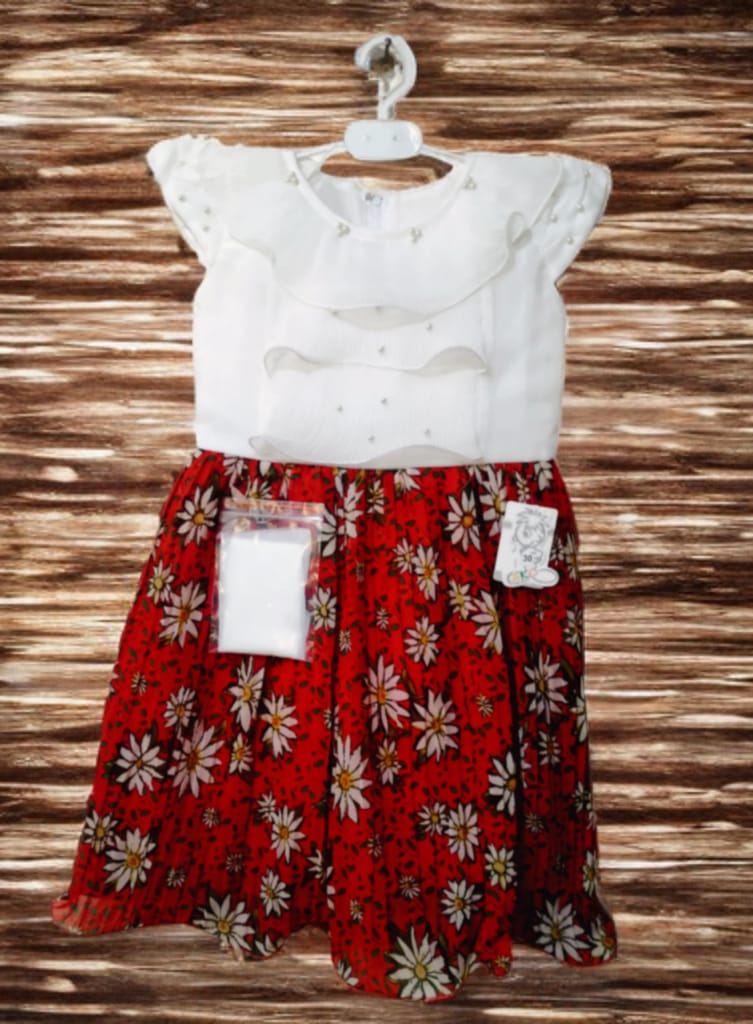 Crinkle Chiffon Frocks for Girls