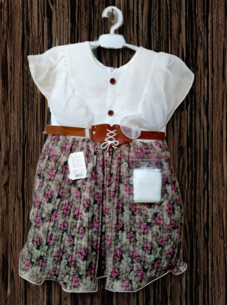 Crinkle Chiffon Frocks for Girls
