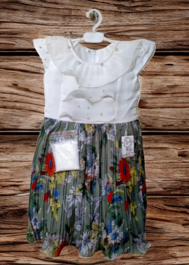 Crinkle Chiffon Frocks for Girls