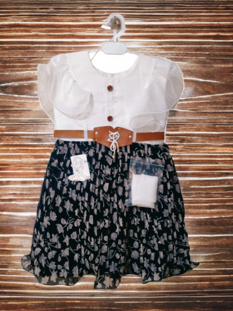 Crinkle Chiffon Frocks for Girls