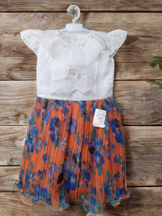 Crinkle Chiffon Frocks for Girls